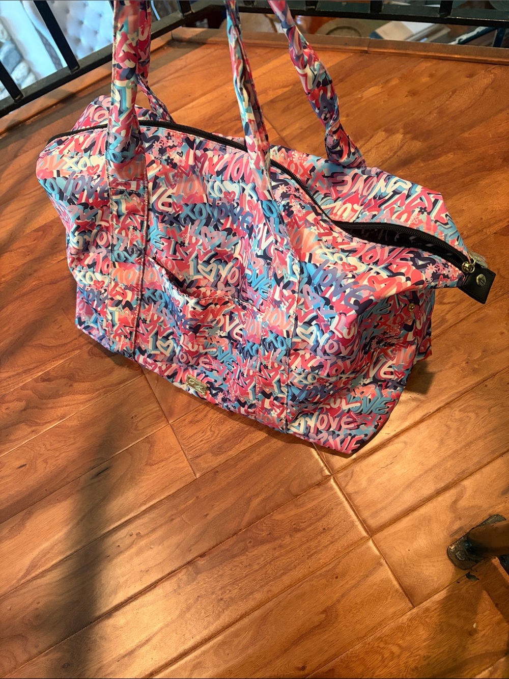 NEW Luv Betsey by Betsey Johnson Quilted Nylon Weekender Rainbow